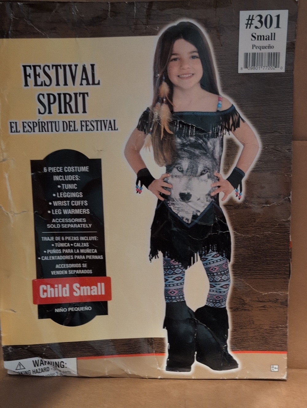 Festival Spirit Kids Costume - Black and Multicolor Tunic & Leggings